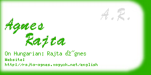 agnes rajta business card